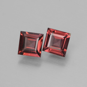 Granato rodolite naturale rosa da  ct, quadrato, VS