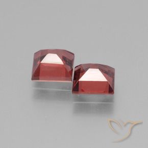 Gemme di Granato rodolite Rosso scuro naturale da 1.55 ct, Quadrato, VS