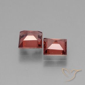 Gemme di Granato rodolite Rosso scarlatto profondo naturale da 1.43 ct, Quadrato, VVS-VS