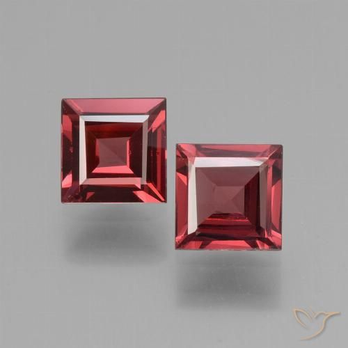 1.32ctw Naturale Rosso scarlatto Granato rodolite, Quadrato, VS