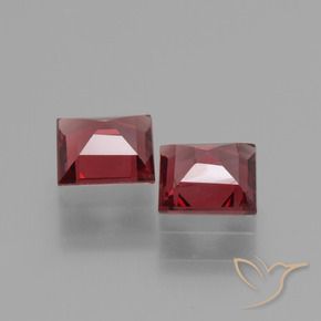 Gemme di Granato rodolite Rosso scarlatto naturale da 1.32 ct, Quadrato, VS