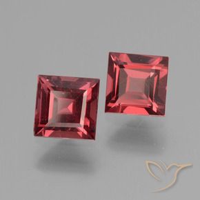 Gemme di Granato rodolite Rosso scarlatto naturale da 1.48 ct, Quadrato, VS