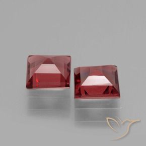 Gemme di Granato rodolite Rosso scuro naturale da 1.37 ct, Quadrato, VS