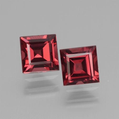 Granato rodolite naturale rosso da 1,57 ct, quadrato, VS