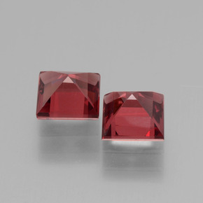 Granato rodolite naturale rosso da 1,57 ct, quadrato, VS