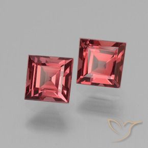 Gemme di Granato rodolite Rosso medio naturale da 1.67 ct, Quadrato, VS