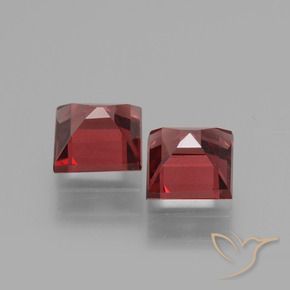 Gemme di Granato rodolite Rosso tendente al rosa naturale da 1.56 ct, Quadrato, VS