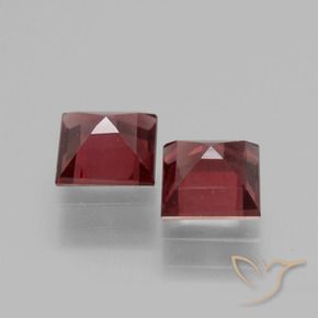 Gemme di Granato rodolite Rosso tendente al rosa naturale da 1.60 ct, Quadrato, VS