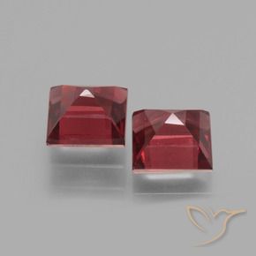 Gemme di Granato rodolite Rosso scuro naturale da 1.75 ct, Quadrato, VS