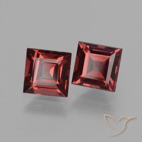 Gemme di Granato rodolite Rosso medio naturale da 1.70 ct, Quadrato, VVS-VS