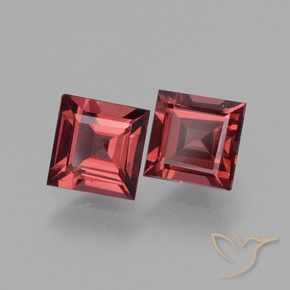 Gemme di Granato rodolite Rosso tendente al rosa naturale da 1.48 ct, Quadrato, VS