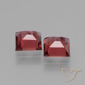Gemme di Granato rodolite Rosso tendente al rosa naturale da 1.48 ct, Quadrato, VS