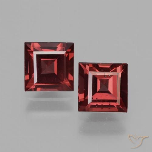 1.72ctw Naturale Rosso scarlatto Granato rodolite, Quadrato, VS