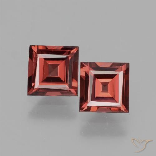 1.53ctw Naturale Rosso scuro Granato rodolite, Quadrato, VS