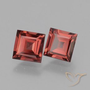 Gemme di Granato rodolite Rosso scuro naturale da 1.53 ct, Quadrato, VS