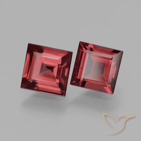 Gemme di Granato rodolite Rosso scarlatto naturale da 1.52 ct, Quadrato, VS