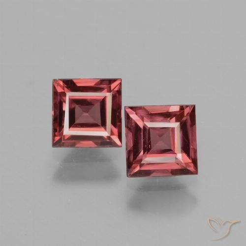 1.63ctw Naturale Rosso medio-scuro Granato rodolite, Quadrato, VS