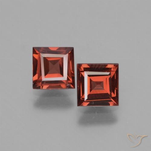 1.45ctw Naturale Rosso scuro Granato rodolite, Quadrato, VS