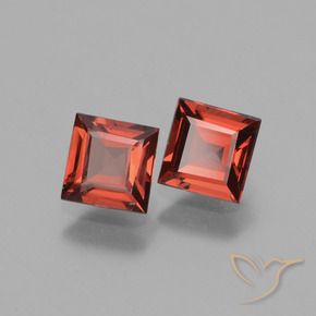 Gemme di Granato rodolite Rosso scuro naturale da 1.45 ct, Quadrato, VS