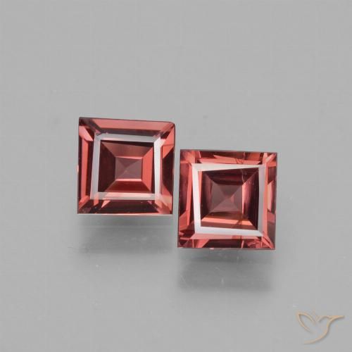 1.34ctw Naturale Rosso bacca intenso Granato rodolite, Quadrato, VS