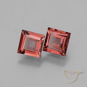 Gemme di Granato rodolite Rosso bacca intenso naturale da 1.34 ct, Quadrato, VS