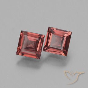 Gemme di Granato rodolite Rosso chiaro naturale da 1.58 ct, Quadrato, VS