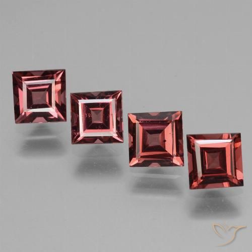 2.85ctw Naturale Rosso scuro Granato rodolite, Quadrato, VS
