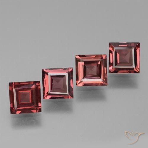 2.83ctw Naturale Rosso scarlatto Granato rodolite, Quadrato, VS