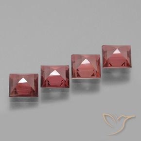 Gemme di Granato rodolite Rosso scarlatto naturale da 2.83 ct, Quadrato, VS