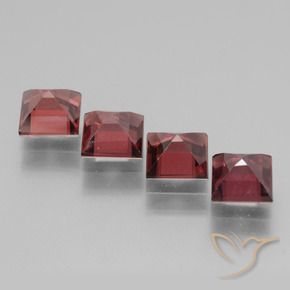 Gemme di Granato rodolite Rosso scuro naturale da 3.02 ct, Quadrato, VS