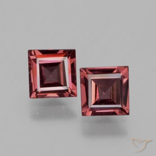 1.40ctw Naturale Rosso scuro Granato rodolite, Quadrato, VS