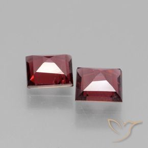 Gemme di Granato rodolite Rosso medio naturale da 1.37 ct, Quadrato, VS