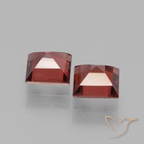 Gemme di Granato rodolite Rosso scarlatto profondo naturale da 1.52 ct, Quadrato, VS