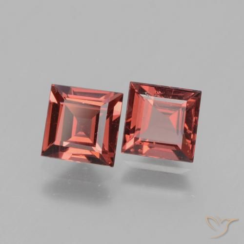 Gemme di Granato rodolite Rosso medio naturale da 1.51 ct, Quadrato, VS