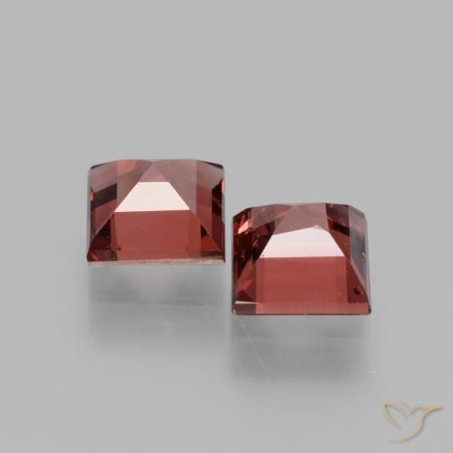 Gemme di Granato rodolite Rosso medio naturale da 1.51 ct, Quadrato, VS