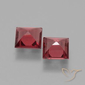 Gemme di Granato rodolite Rosso tendente al rosa naturale da 1.40 ct, Quadrato, VS
