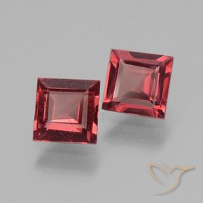 Gemme di Granato rodolite Rosso tendente al rosa naturale da 1.49 ct, Quadrato, VS