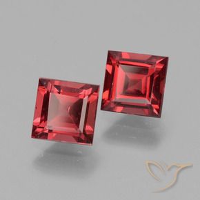 Gemme di Granato rodolite Rosso tendente al rosa naturale da 1.50 ct, Quadrato, VS