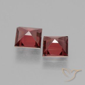 Gemme di Granato rodolite Rosso scuro naturale da 1.45 ct, Quadrato, VVS-VS