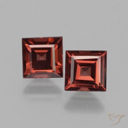 1.72ctw Naturale Rosso scarlatto Granato rodolite, Quadrato, VS