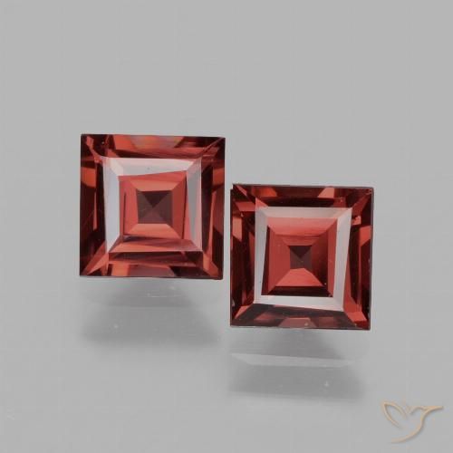 1.62ctw Naturale Rosso scuro Granato rodolite, Quadrato, VS