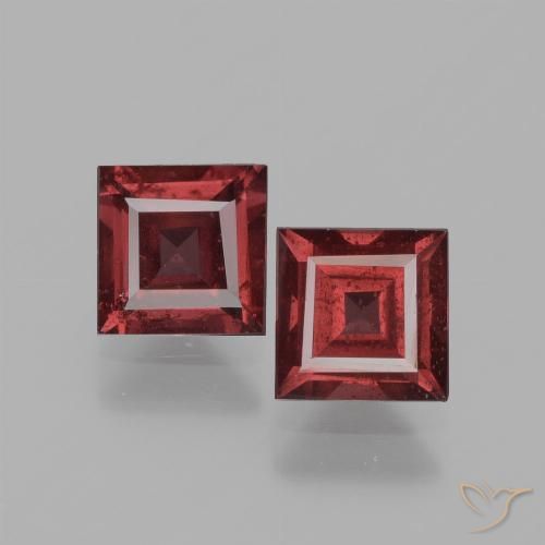 1.53ctw Naturale Rosso scuro Granato rodolite, Quadrato, VS