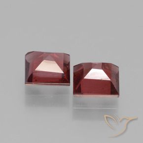 Gemme di Granato rodolite Rosso scuro naturale da 1.53 ct, Quadrato, VS
