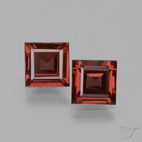 1.52ctw Naturale Rosso scarlatto Granato rodolite, Quadrato, VS