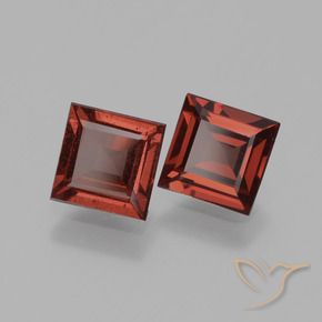 Gemme di Granato rodolite Rosso scarlatto naturale da 1.52 ct, Quadrato, VS
