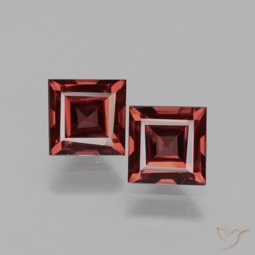 1.50ctw Naturale Rosso scuro Granato rodolite, Quadrato, VS