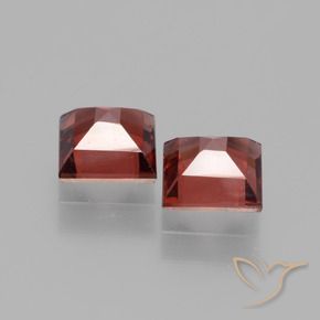 Gemme di Granato rodolite Rosso scuro naturale da 1.50 ct, Quadrato, VS