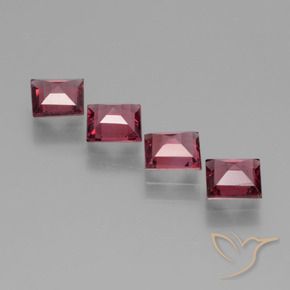Gemme di Granato rodolite Rosso tendente al rosa naturale da 2.25 ct, Quadrato, VS
