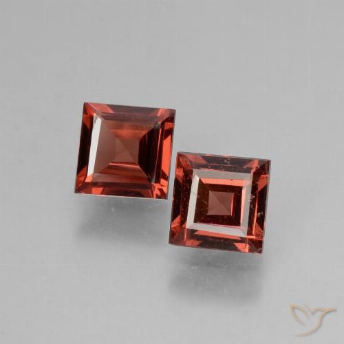 1.49ctw Naturale Rosso scarlatto Granato rodolite, Quadrato, VS