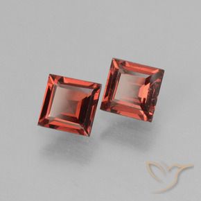Gemme di Granato rodolite Rosso scarlatto naturale da 1.49 ct, Quadrato, VS